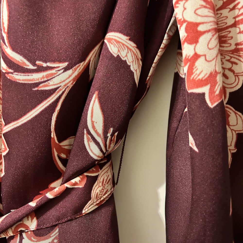 Ann Taylor Burgundy Floral Dress - Picture 4 of 6